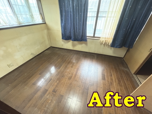 木市の洋間部屋片付けアフター画像
