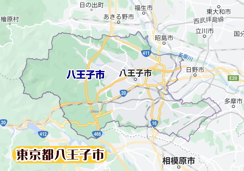 東京都八王子市マップ